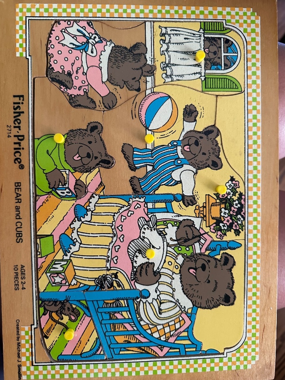 Vintage Puzzles Fisher Price Bear & Cubs & Playskool Sesame Street Soccer Game